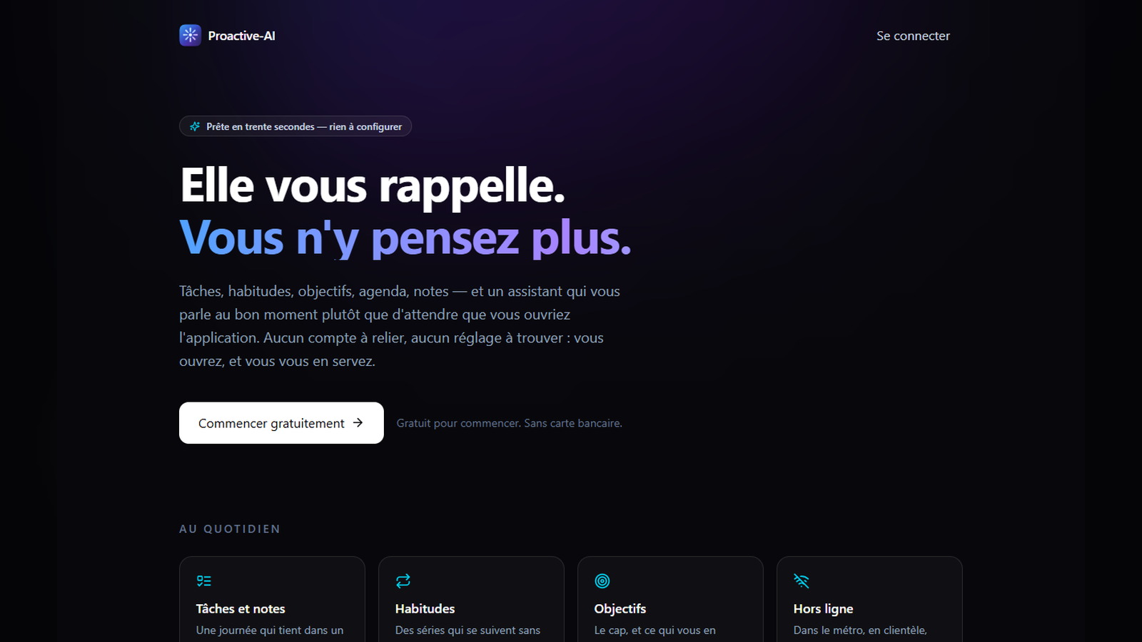 Proactive-AI — l'app qui vous rappelle avant que vous y pensiez