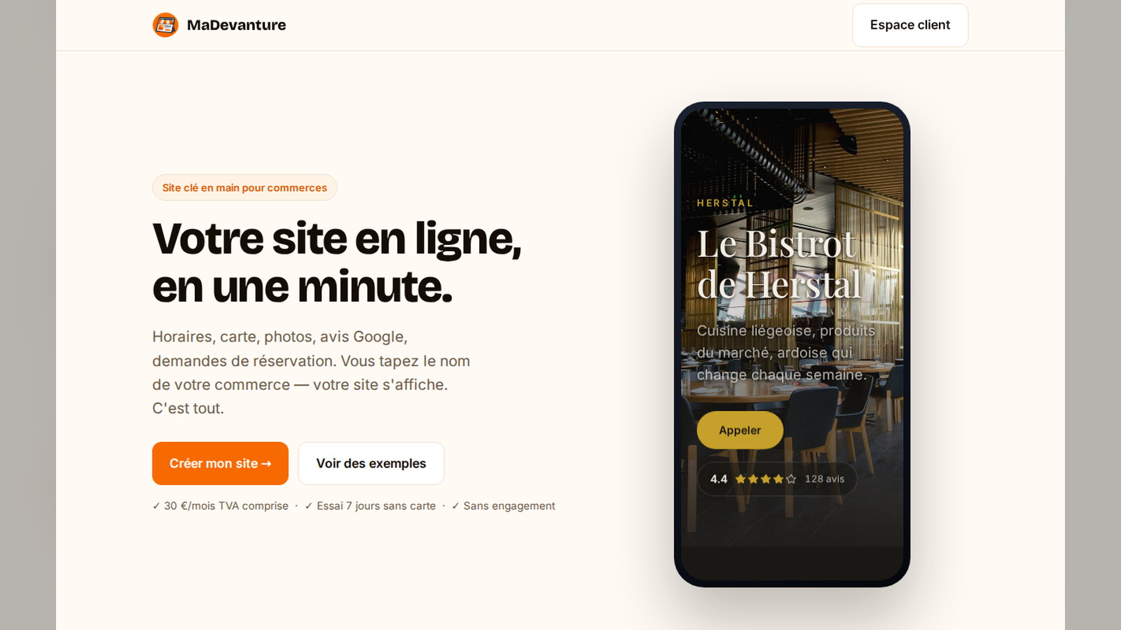 MaDevanture : le site du commerçant en 10 minutes