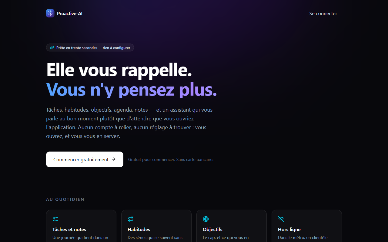 Proactive-AI — l'app qui vous rappelle avant que vous y pensiez